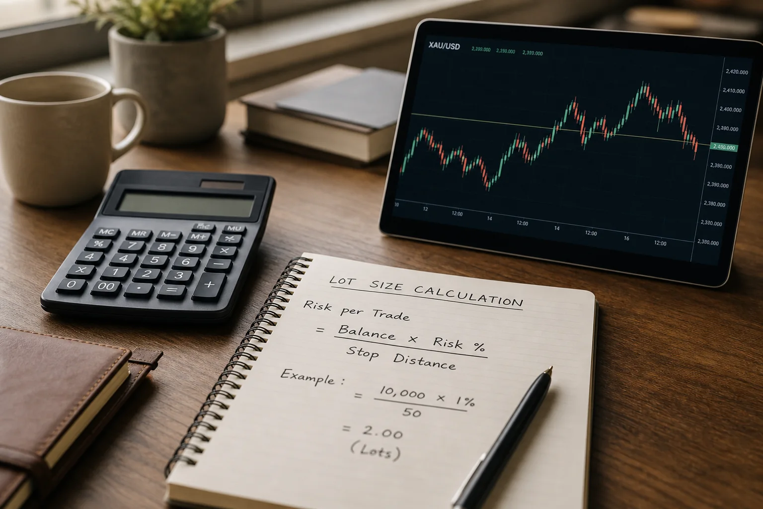 دليل حساب لوت الذهب: إدارة مخاطر XAU/USD