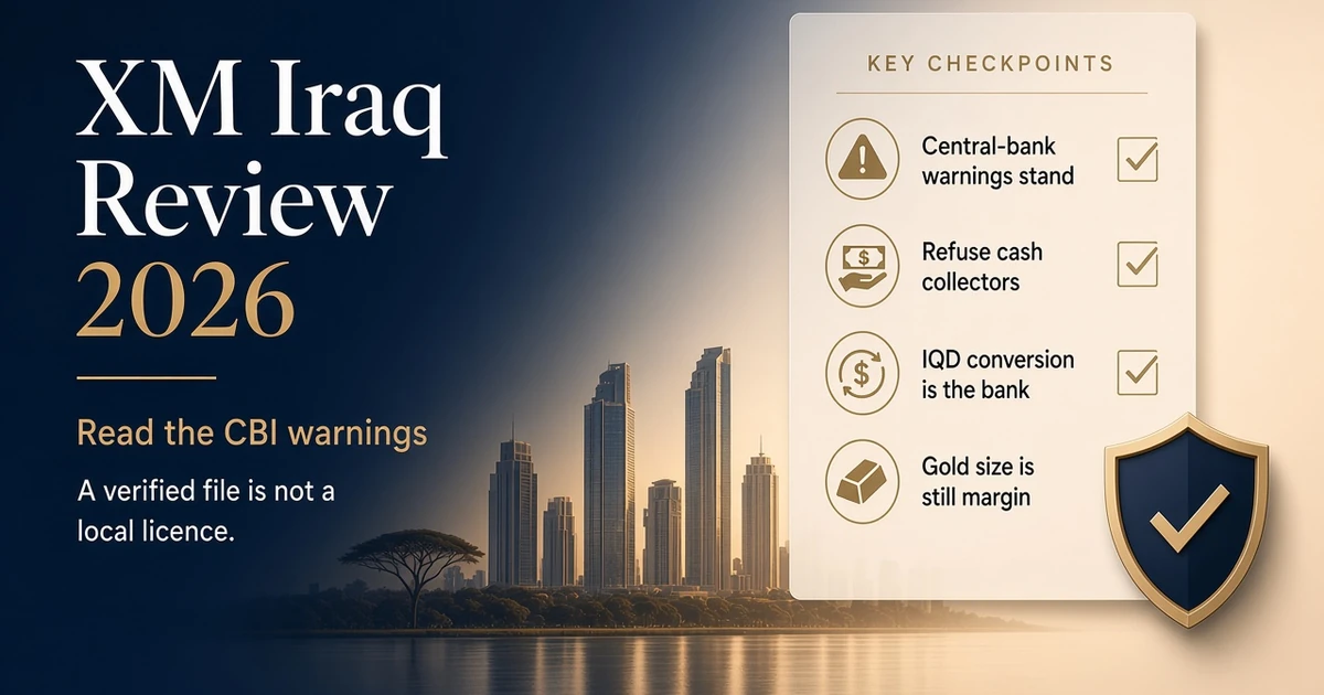 XM in Iraq 2026: CBI Warnings, IQD Cash and a Verified Profile