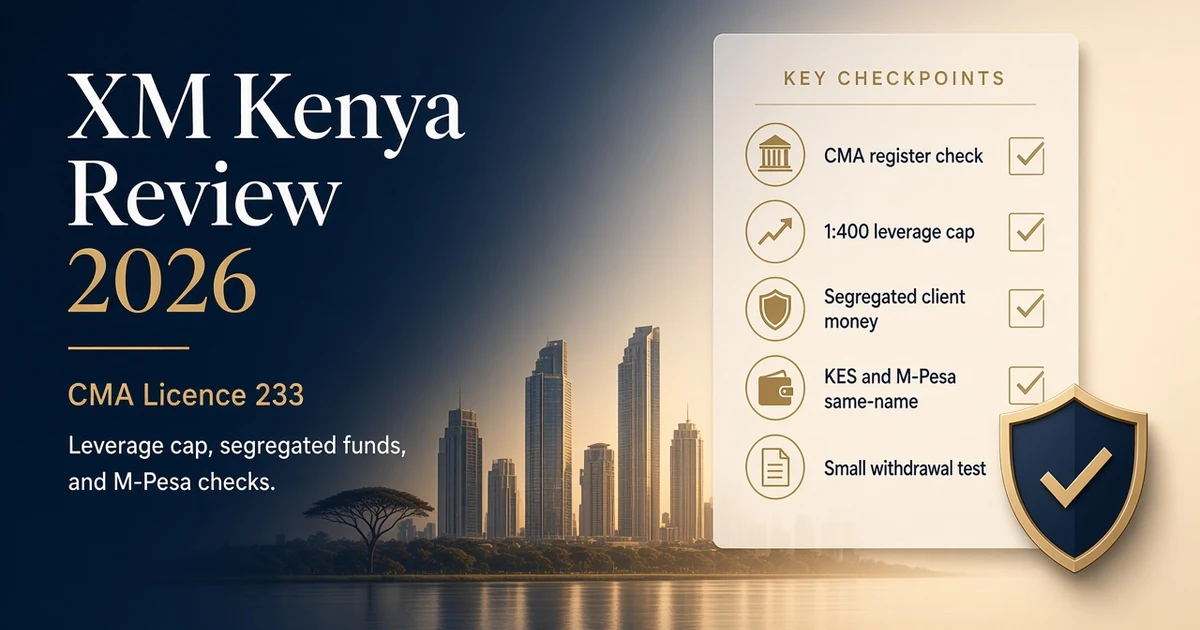 XM Kenya Review 2026: CMA Licence 233, 1:400 Leverage Rule and M-Pesa Checks